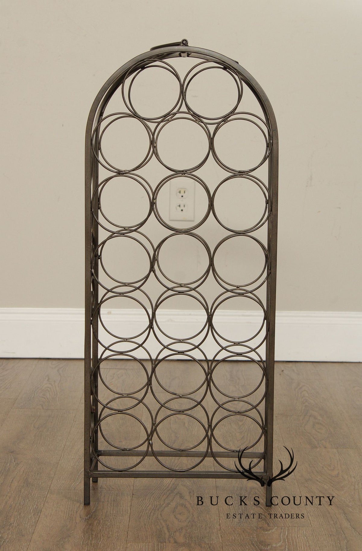 Arched 20-Bottle Iron Wine Rack