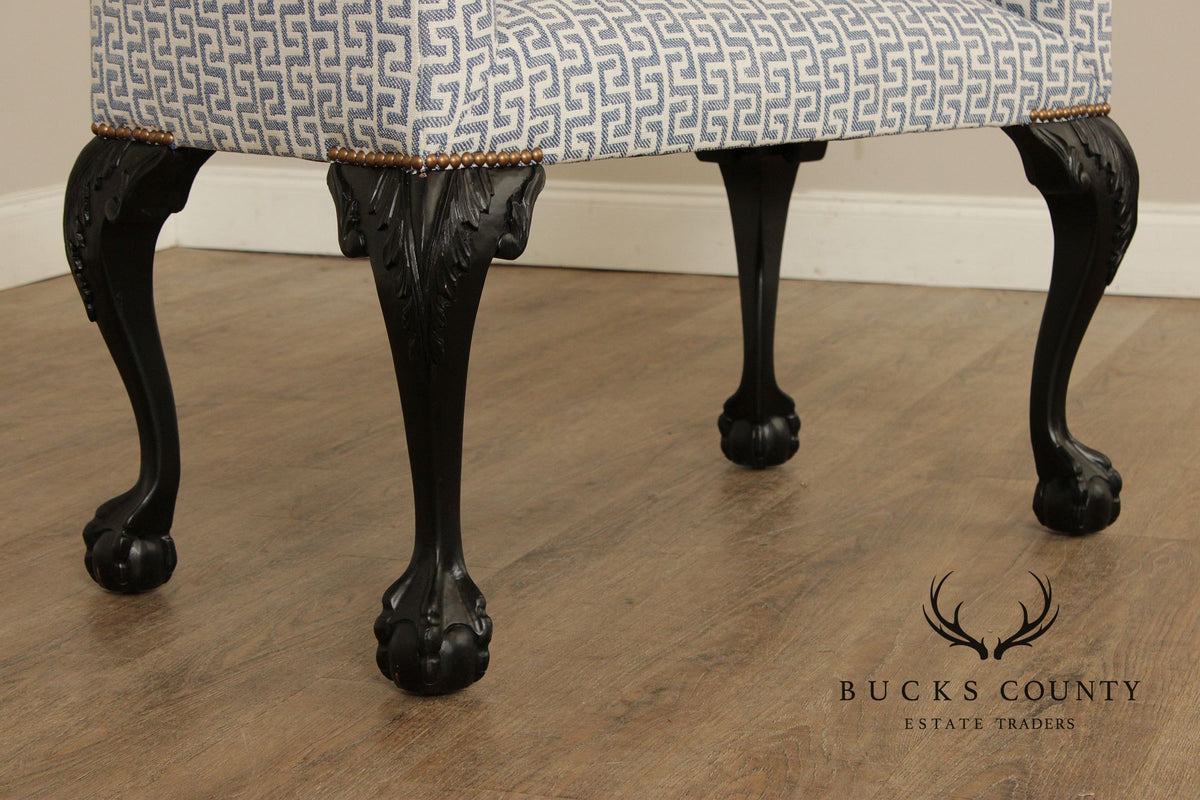 Chippendale Style Ball and Claw Foot Window Seat