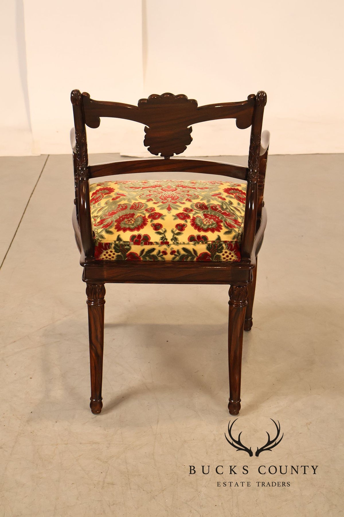 Smith & Watson Pair of Carved Mahogany Armchairs