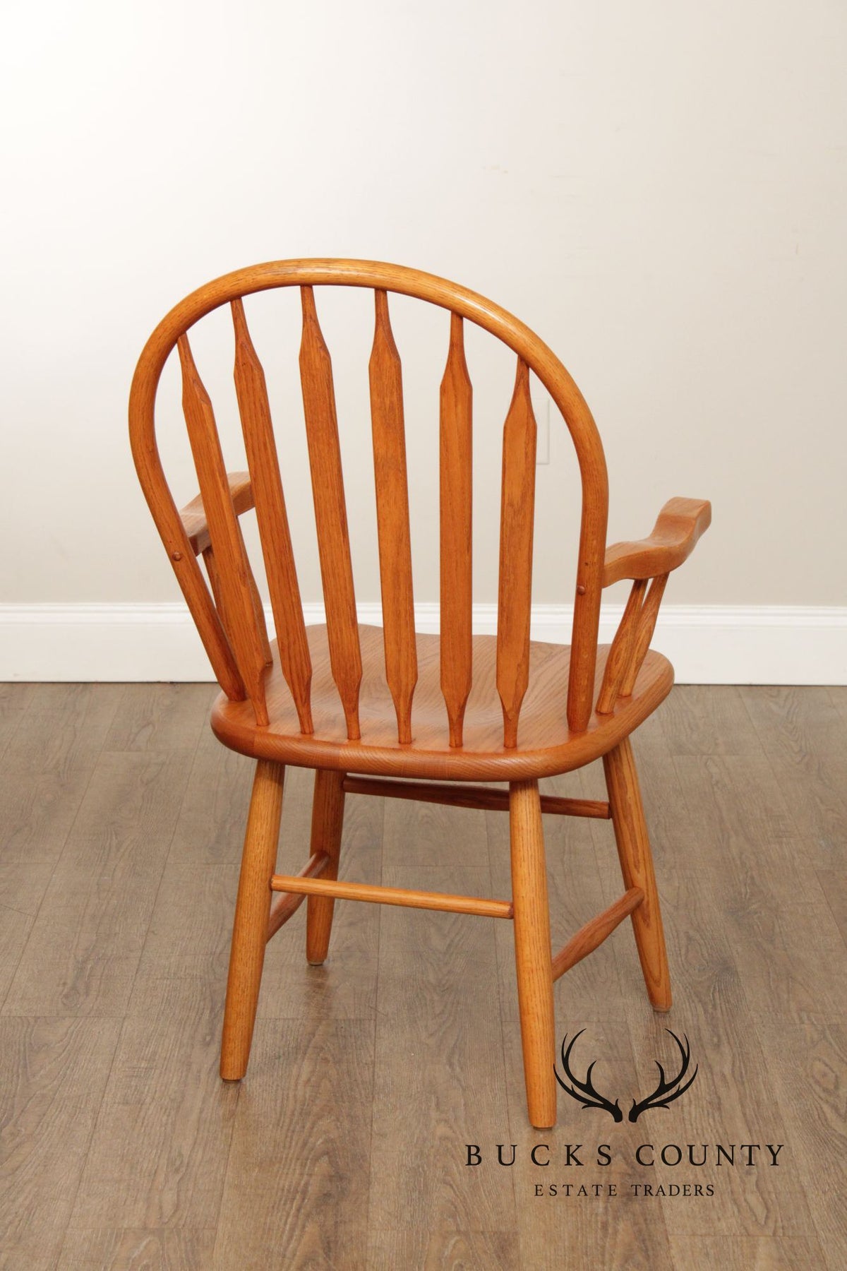 Traditional Set of Four Oak Windsor Dining Chairs