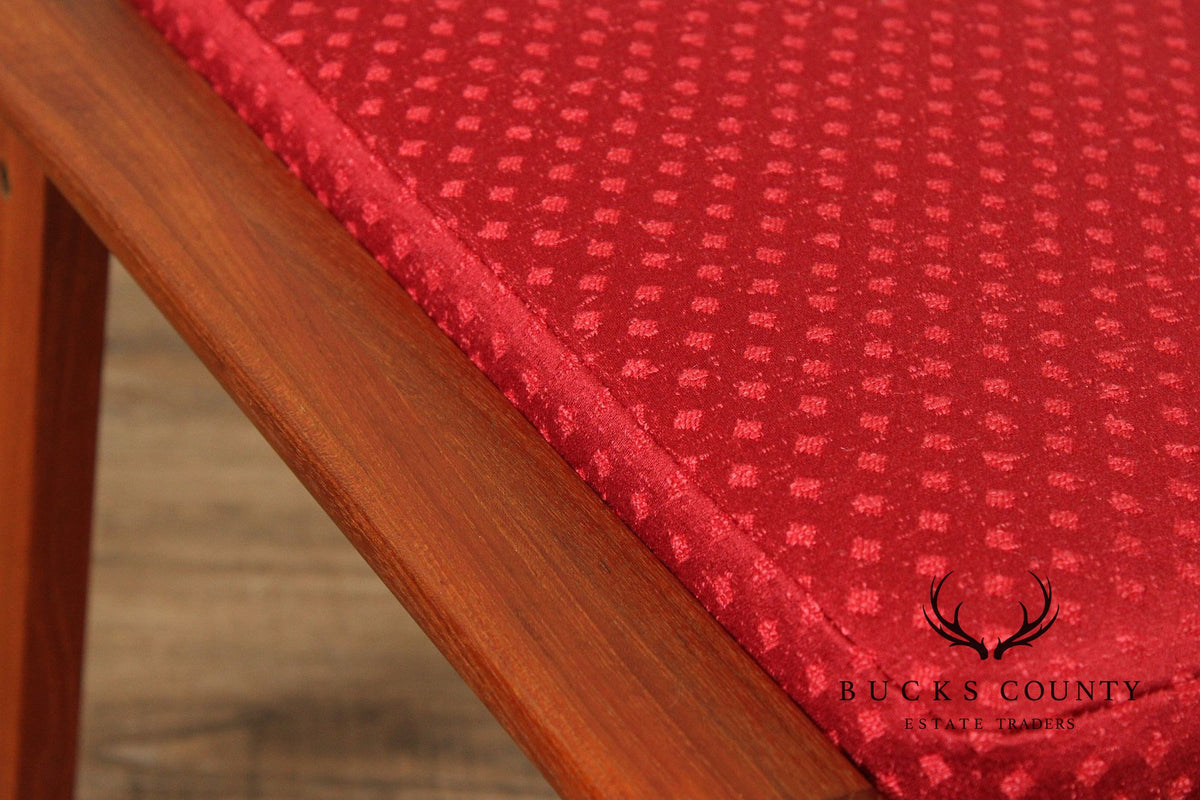 Illum Wikkelso Danish Modern Teak Ottoman