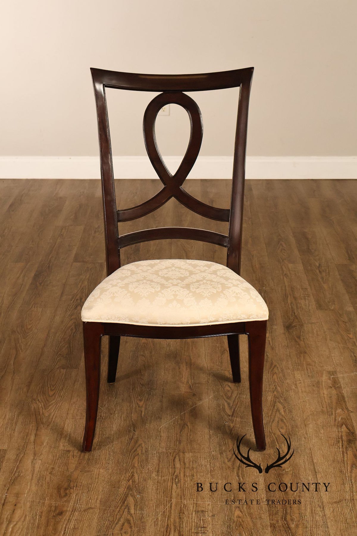 Thomasville Transitional Style Set of Eight Loop Back Dining Chairs