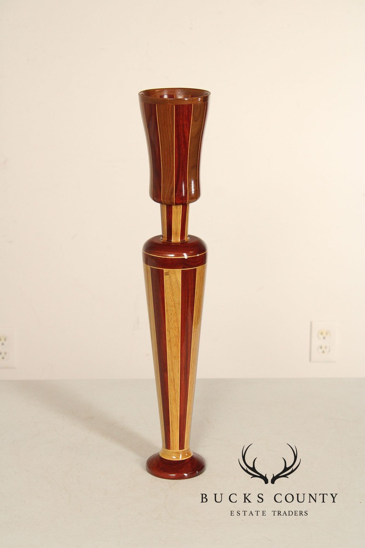 Philip M. Jacoby Set of Three Handcrafted Wood Vases