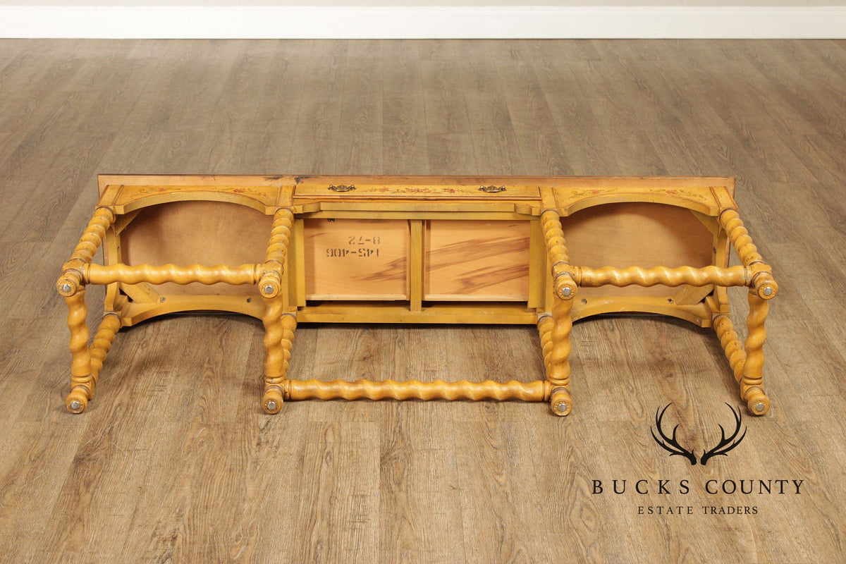Heritage Country French Style Narrow Painted Console Table