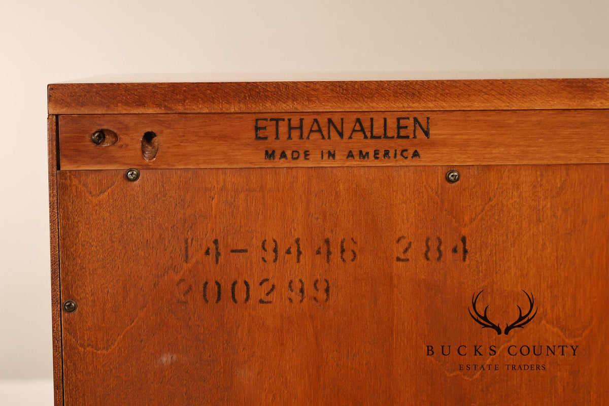 Ethan Allen 'Country Colors' Pair Of Maple Open Bookcases