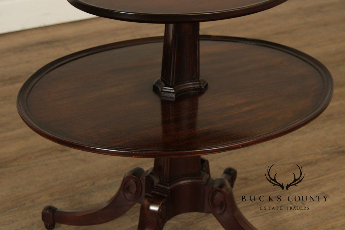 1940's Regency Style Two-Tier Mahogany Dumbwaiter