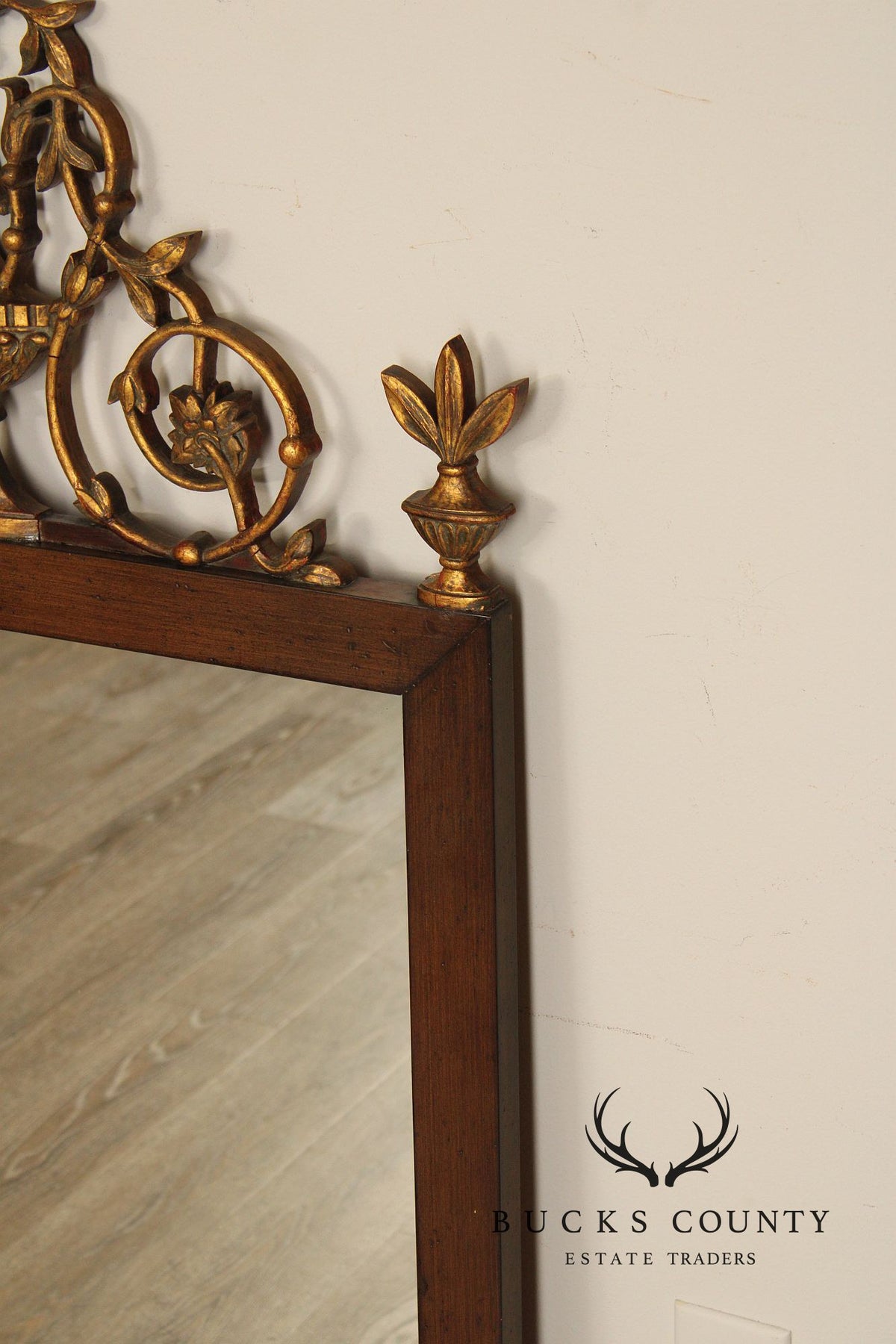 John Widdicomb Adam Style Mahogany And Partial Gilt Wall Mirror