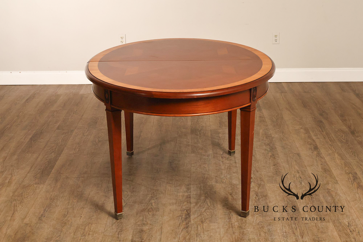Harden Oval Cherry Banded Dining Table With Two Leaves