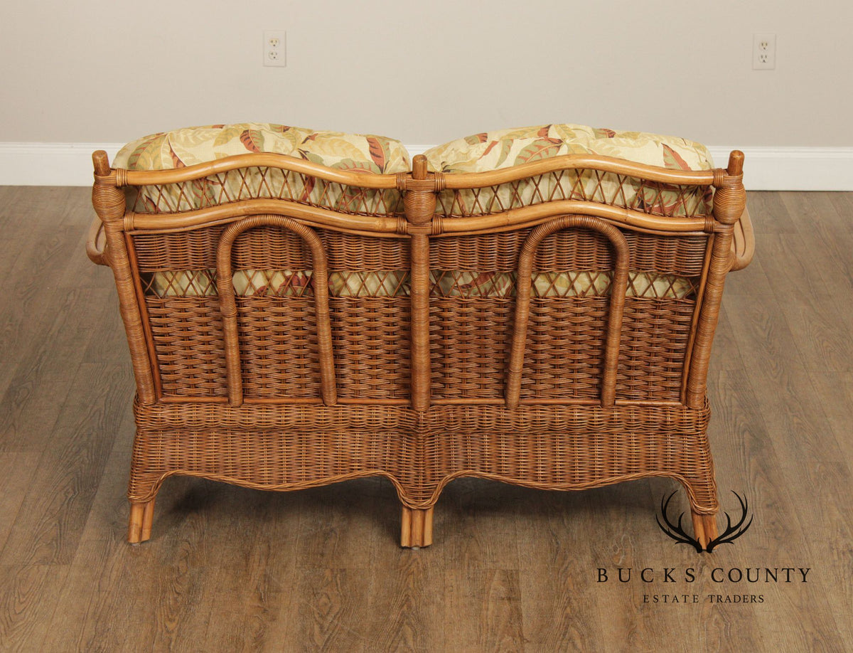 Braxton Culler Rattan and Wicker Loveseat