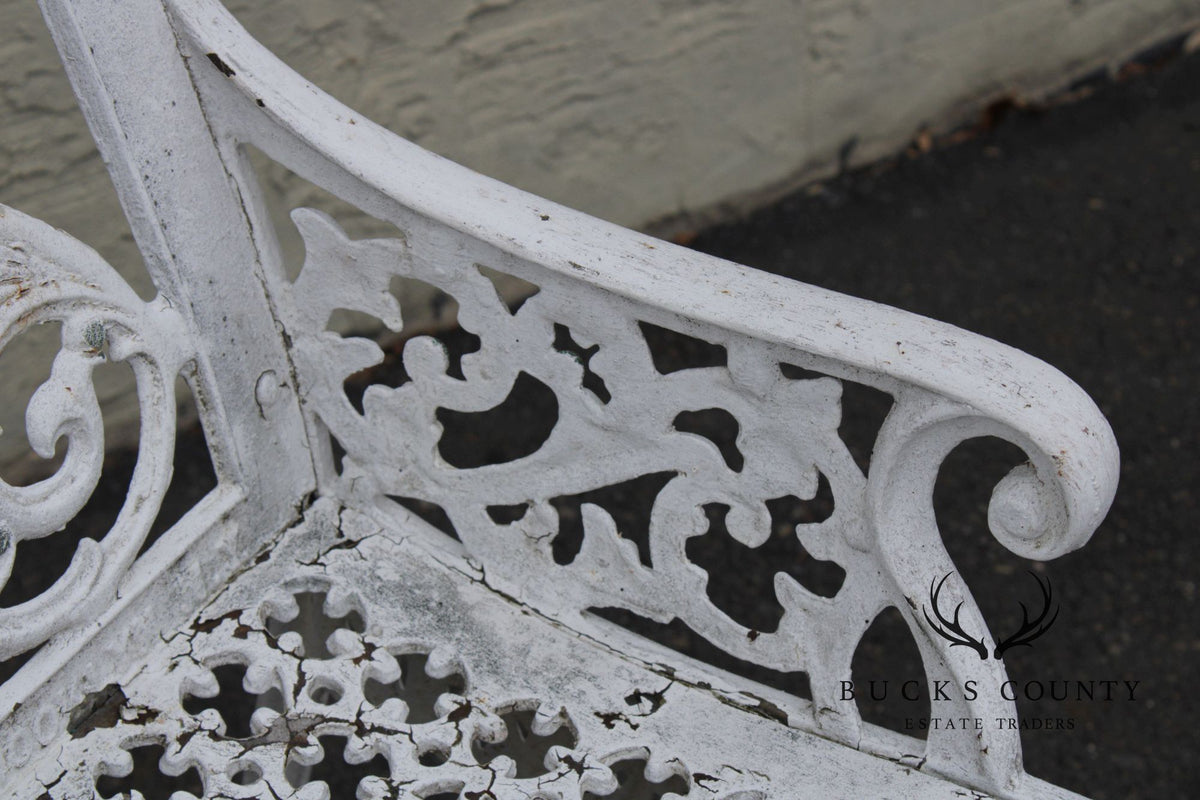Antique Gothic Revival Cast Iron Garden Chair