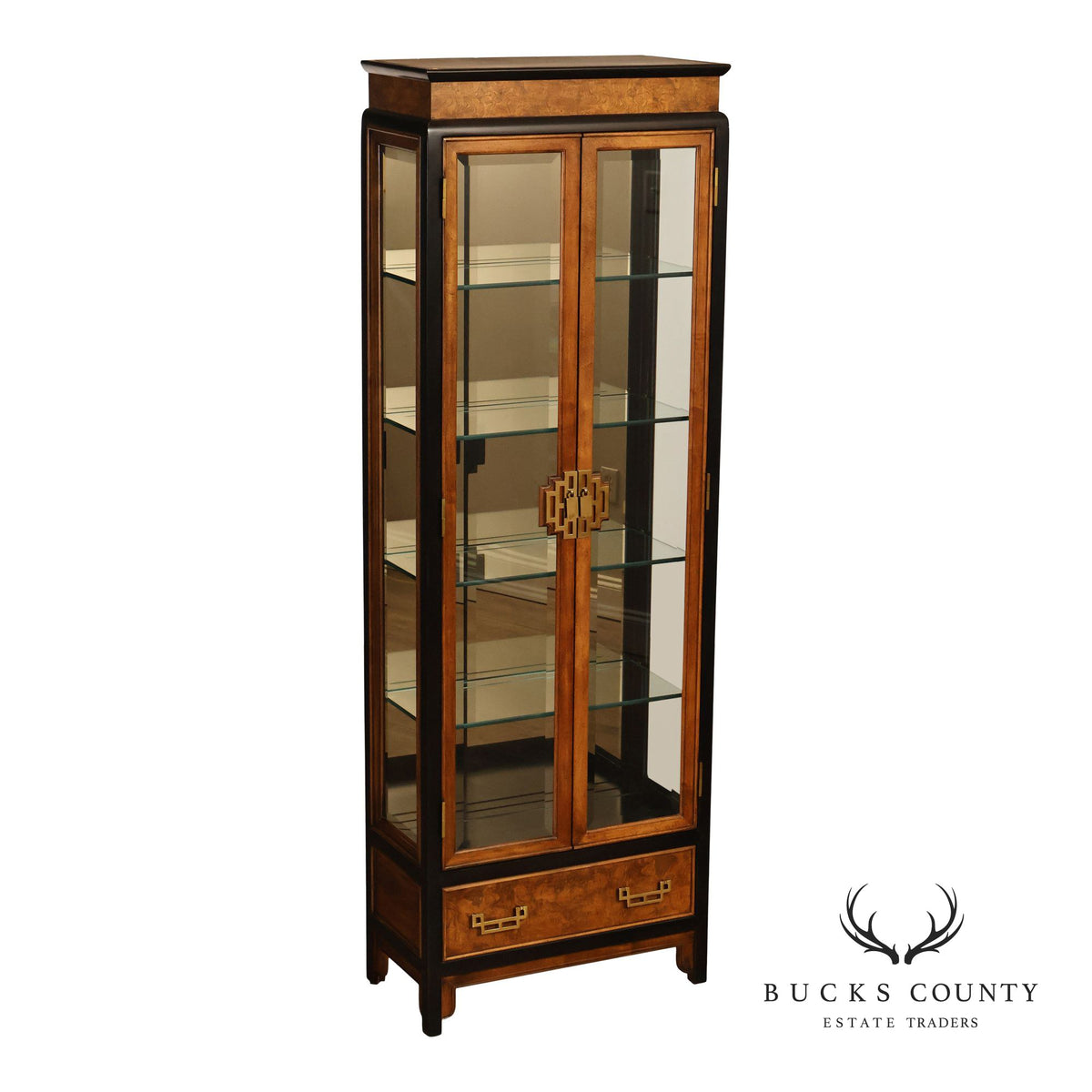 Century Furniture Raymond Sobota Asian Inspired Chin Hua Lighted Glass Curio Cabinet
