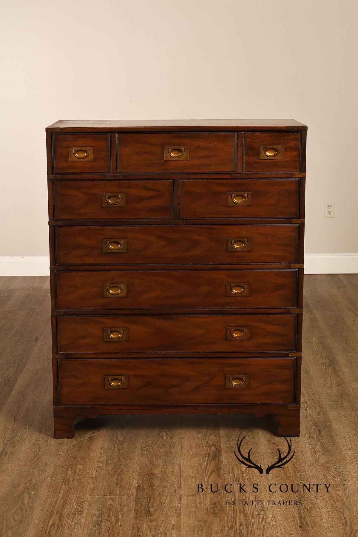 Heritage Campaign Style Tall Chest of Drawers