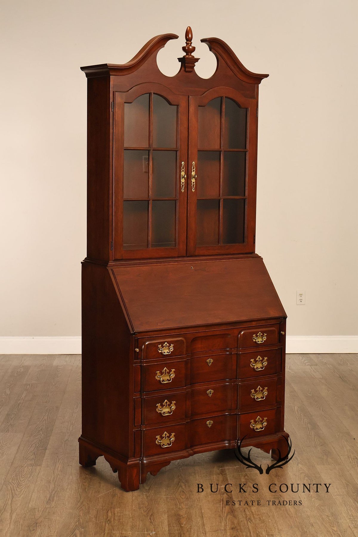 Pennsylvania House Chippendale Style Cherry Secretary Bookcase