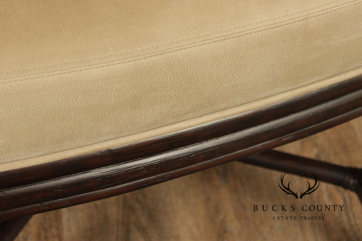 Palecek Rattan and Bamboo Armchair