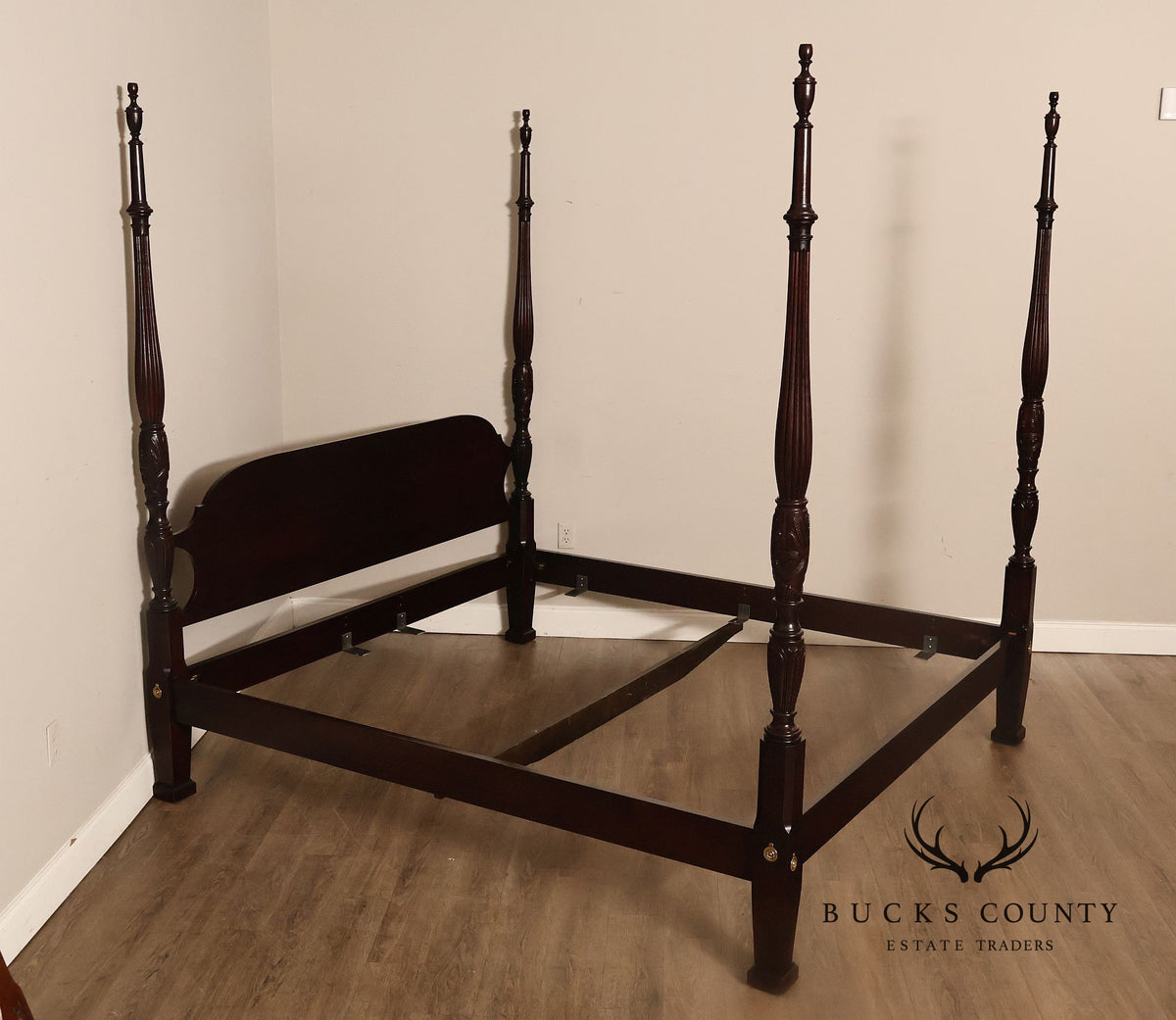 Century Furniture Claridge Collection Georgian Style Mahogany King Size Four Poster Bed