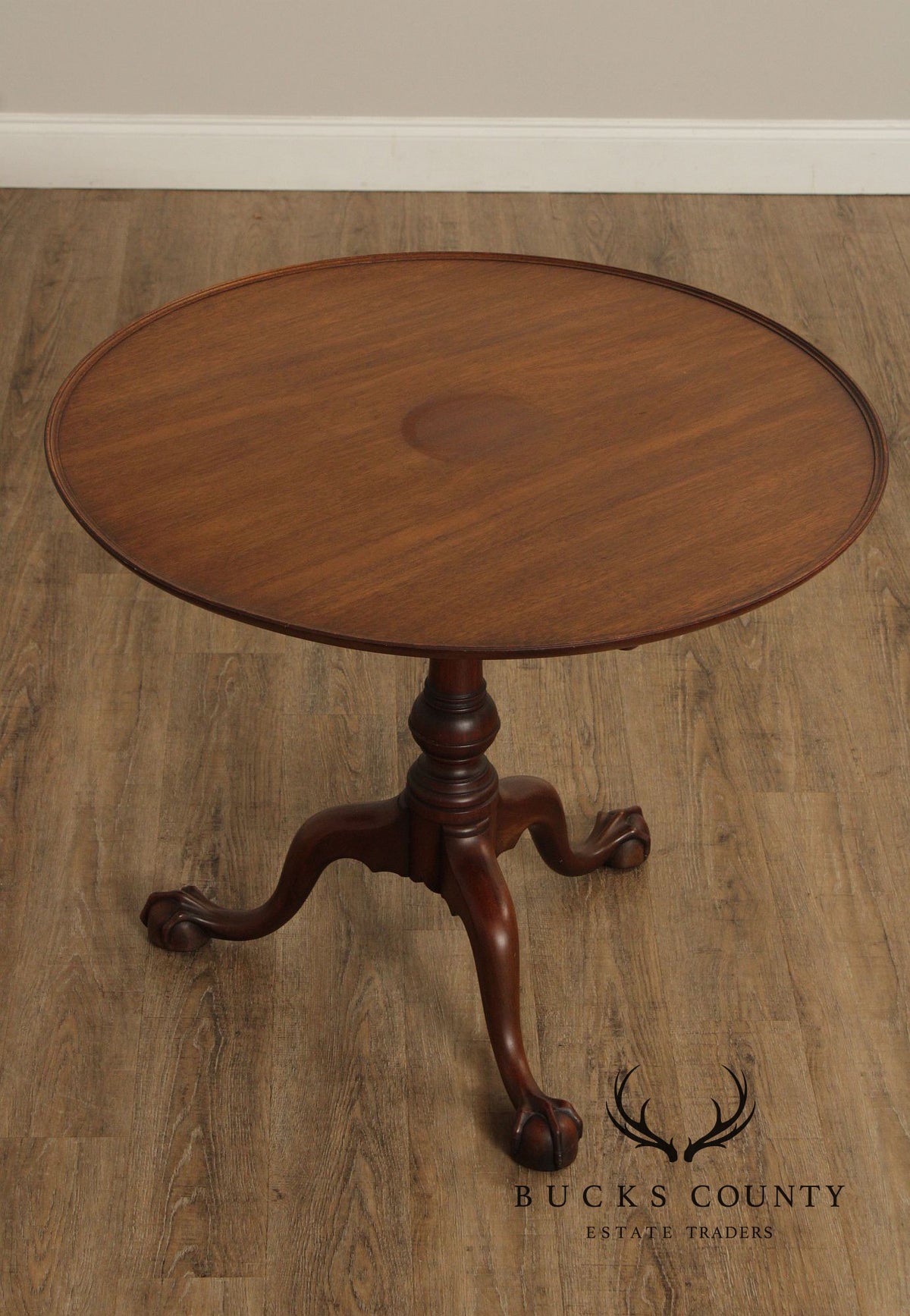 Kittinger Colonial Williamsburg Mahogany Tilt Top Tea Table