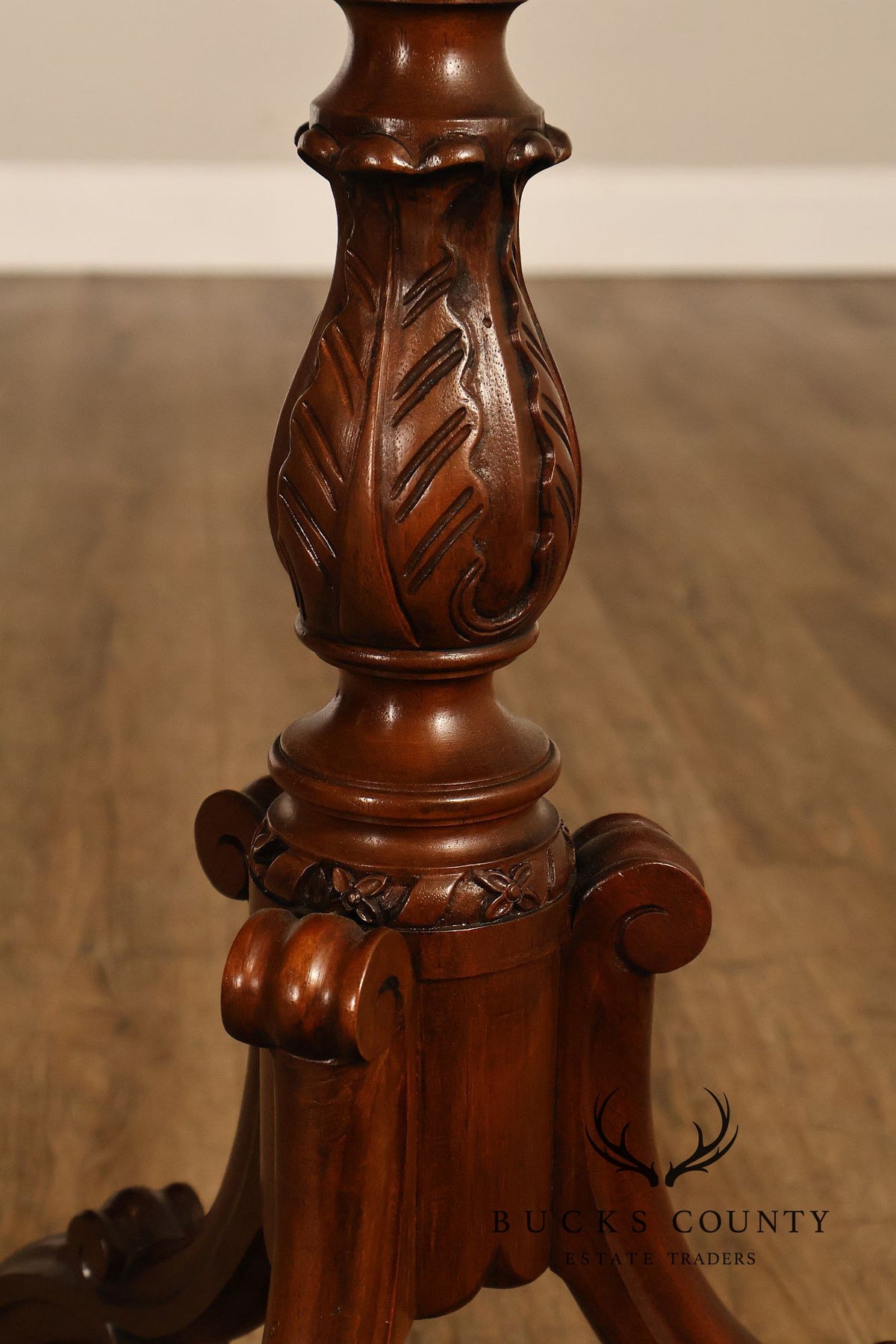 Baker Furniture Carved Mahogany Plant Stand
