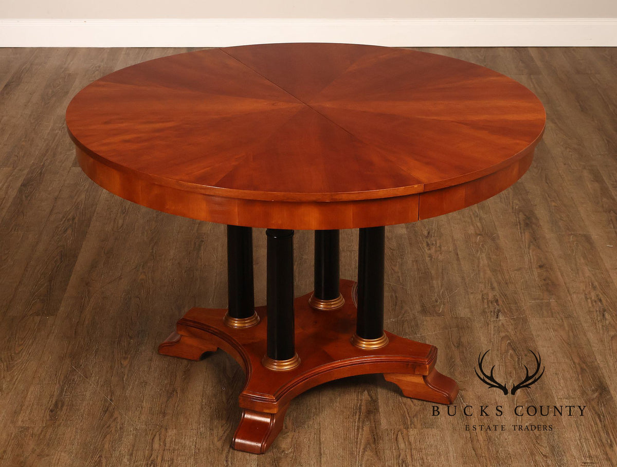 Ethan Allen 'Medallion' Cherry Round Pedestal Dining Table