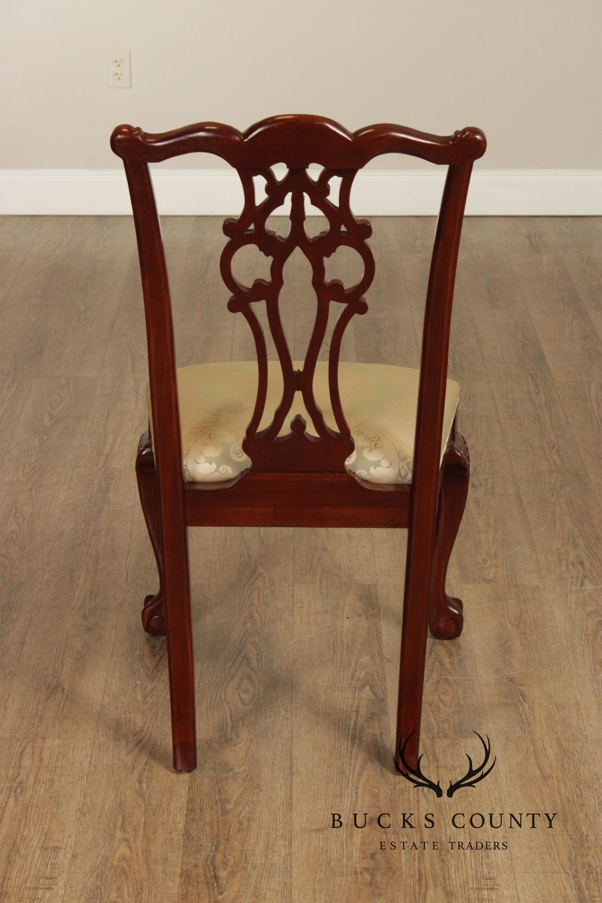 Ethan Allen 18th Century Mahogany Collection Set Of  8 Chippendale Style Dining Chairs