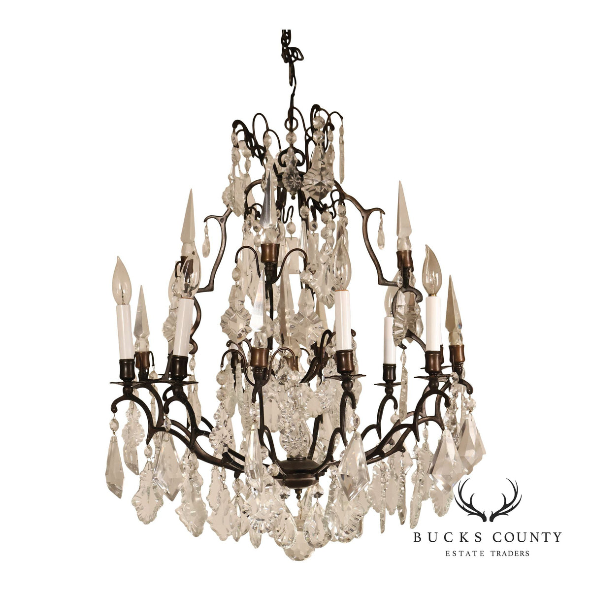 Versailles Style Crystal And Bronze Chandelier