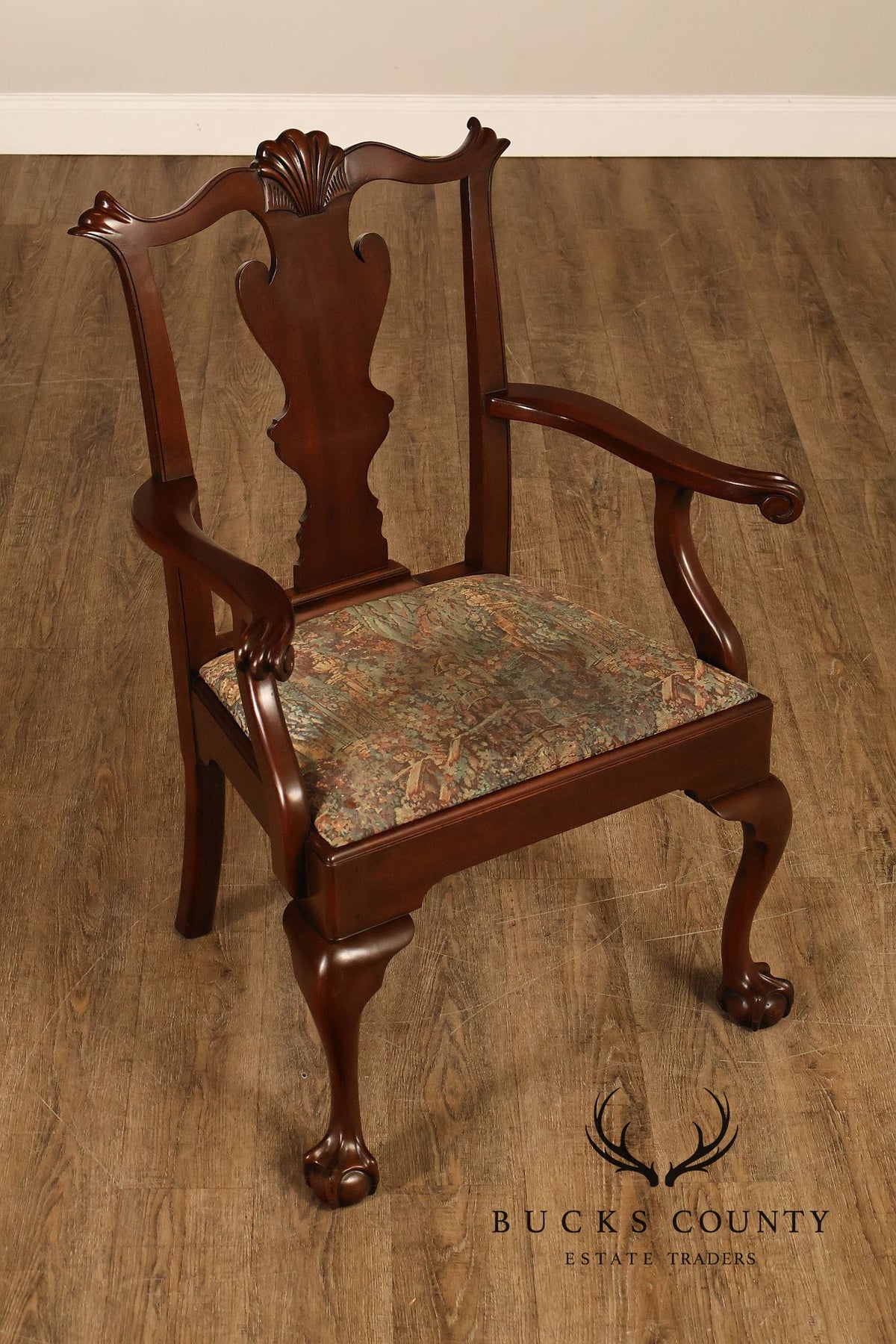 Henkel Harris Chippendale Style Mahogany Armchair