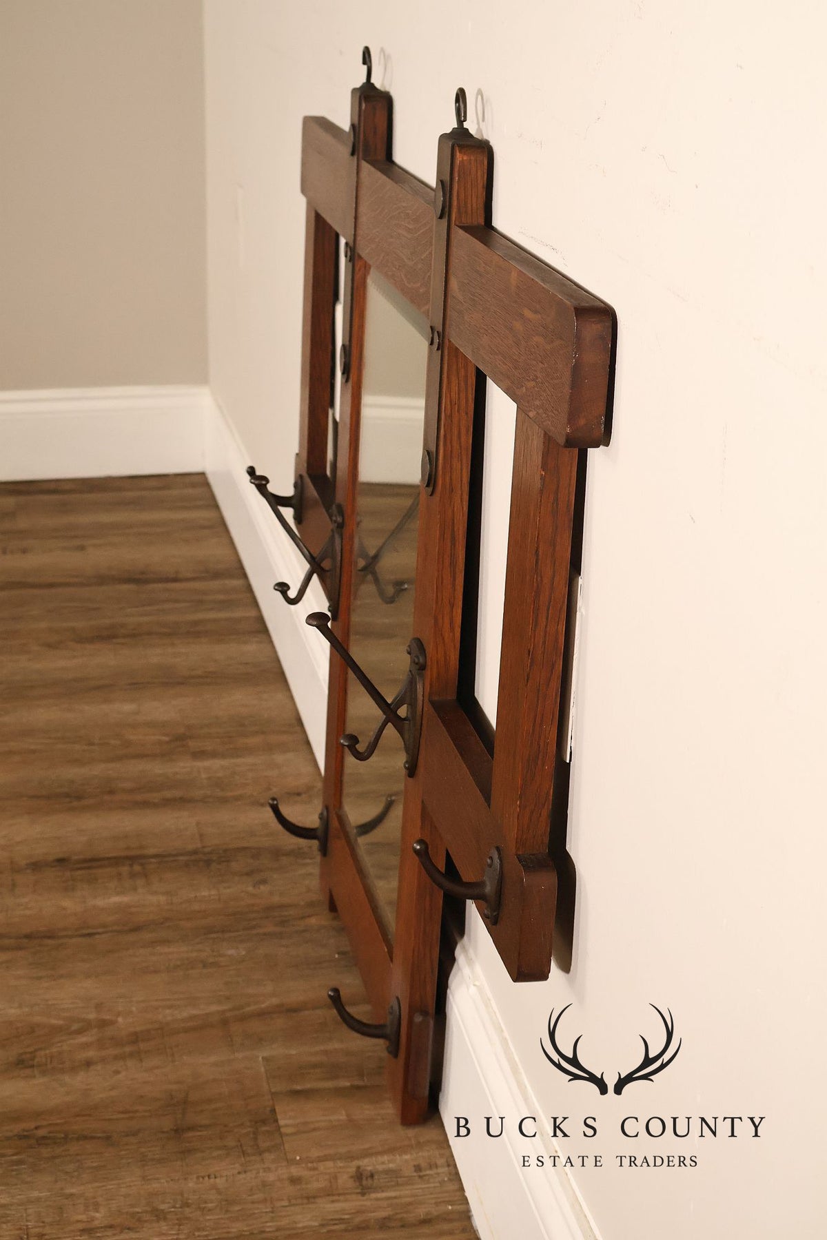 Stickley Brothers Hall Mirror Mission Style Old Coat Rack