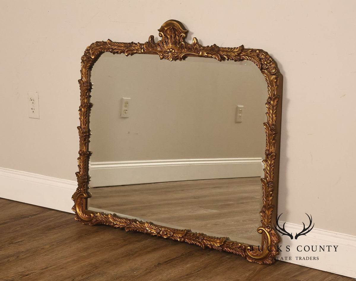 Rococo Revival Giltwood Beveled Wall Mirror