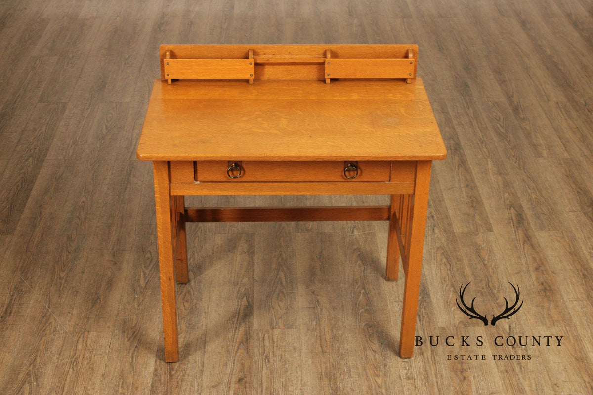 Stickley Brothers Antique Mission Oak Postcard Writing Desk