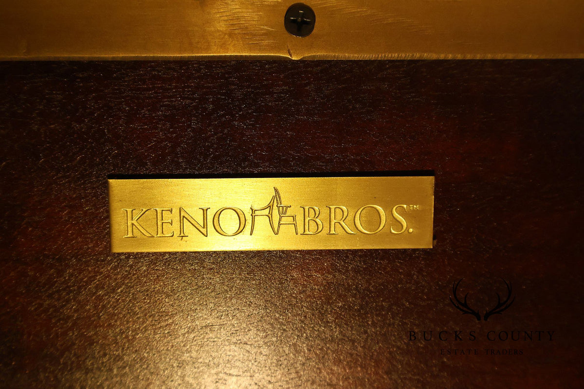 Keno Bros Contemporary Burlwood Two Door Hallway Cabinet