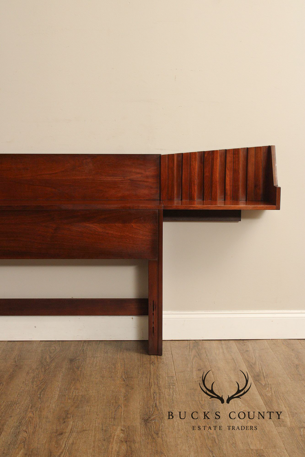 Mid Century Modern Walnut Extended Headboard