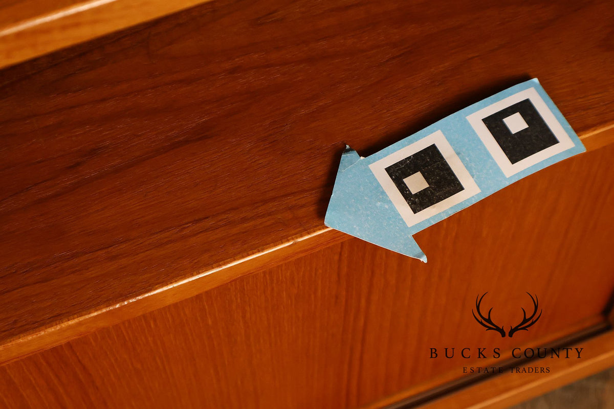 Danish Modern Teak Media Console Cabinet