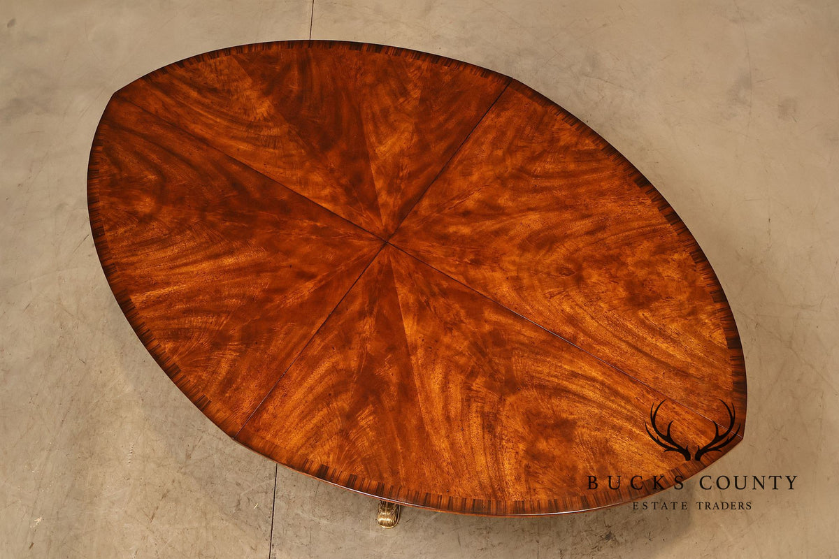 Theodore Alexander Althorp Living History Flame Mahogany Oval Expansion Dining Table
