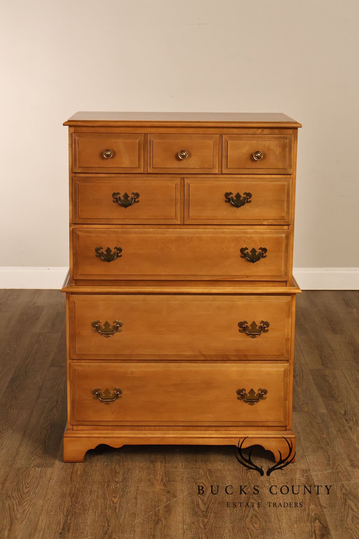 Traditional Maple Tall Chest Of Drawers