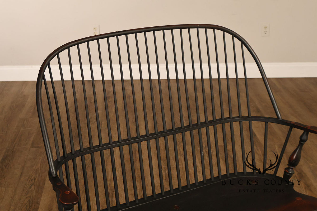 Custom Quality Black Painted Windsor Settee