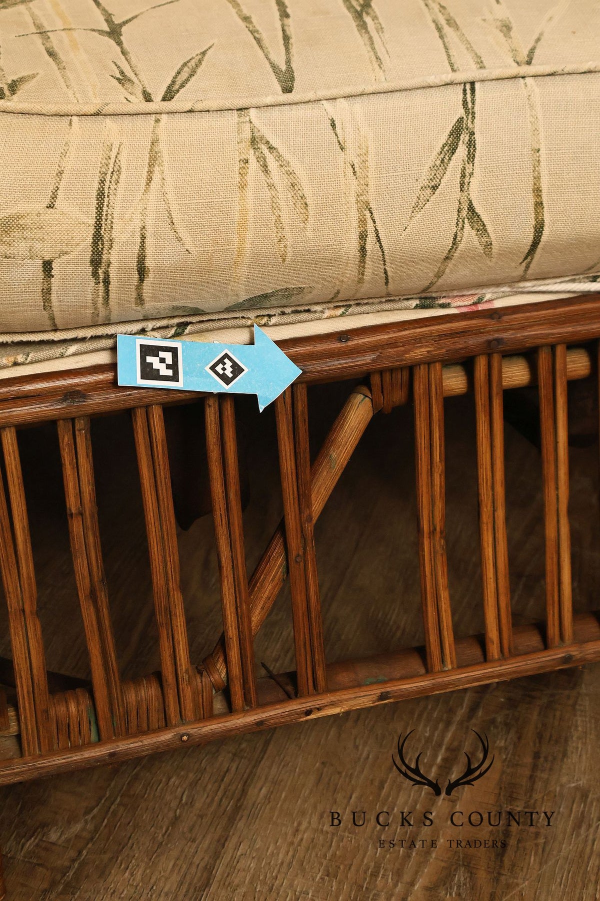 Antique Split Reed Rattan Sofa