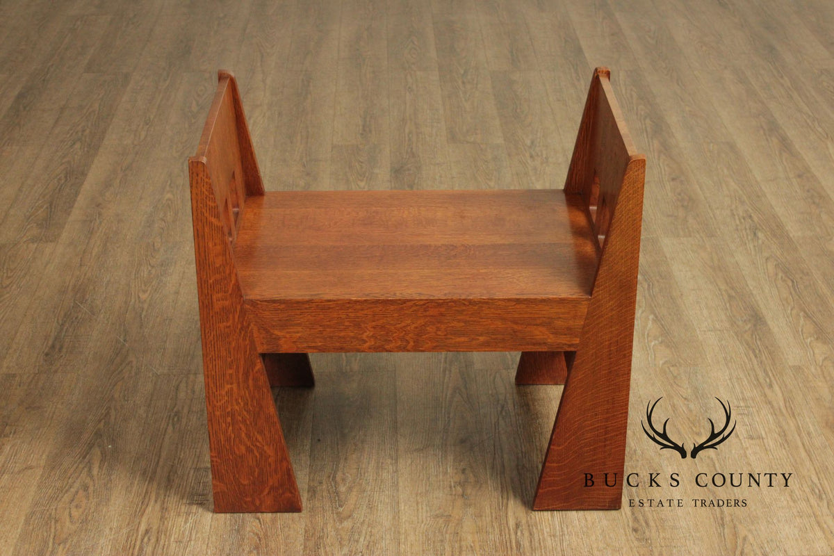 Stickley Mission Collection Oak Limbert Cafe Bench