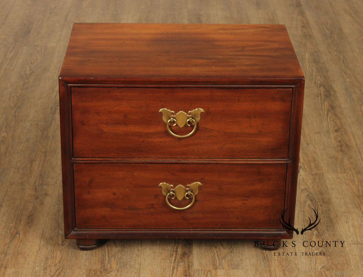 Henredon Chinoiserie Style Mahogany Nightstands