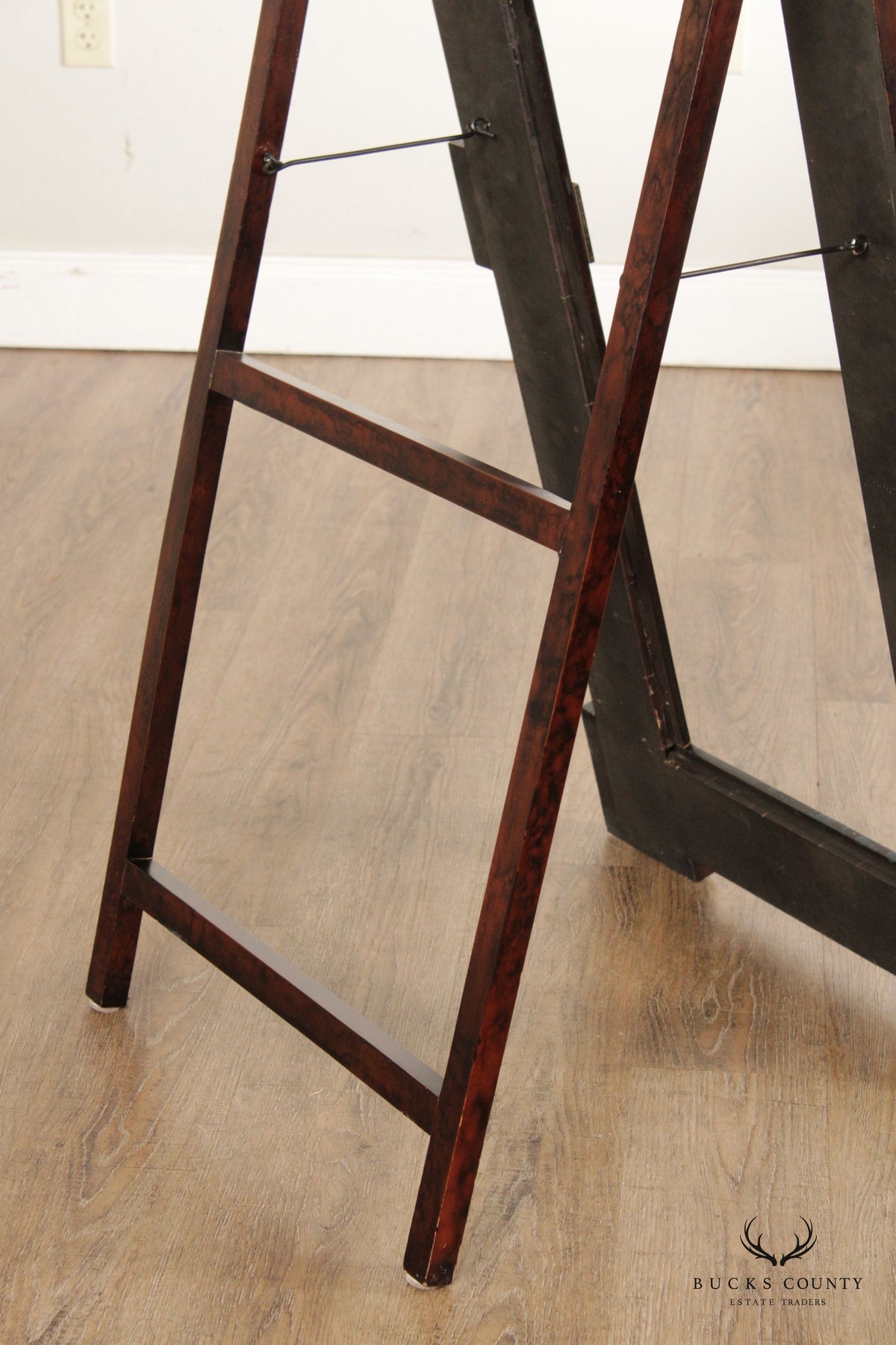 Brutalist Style Wood and Cast Iron A-Frame