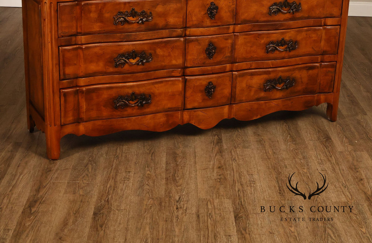 Century Louis XV Style French Provincial Triple Dresser