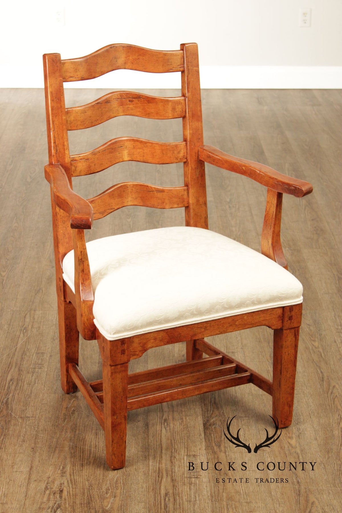 Bausman Set Of Six French Country Provincial Ladder Back Dining Chairs