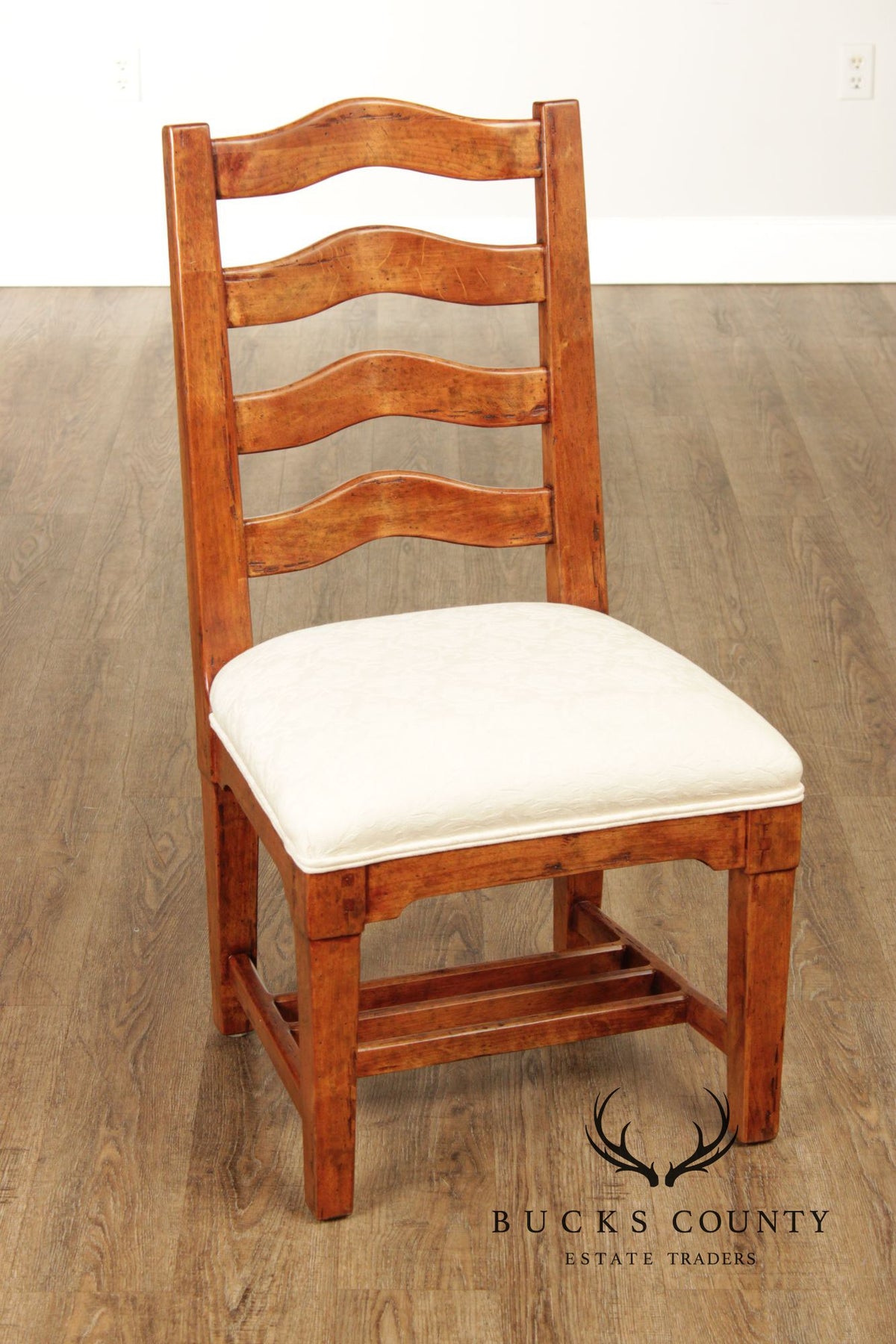 Bausman Set Of Six French Country Provincial Ladder Back Dining Chairs