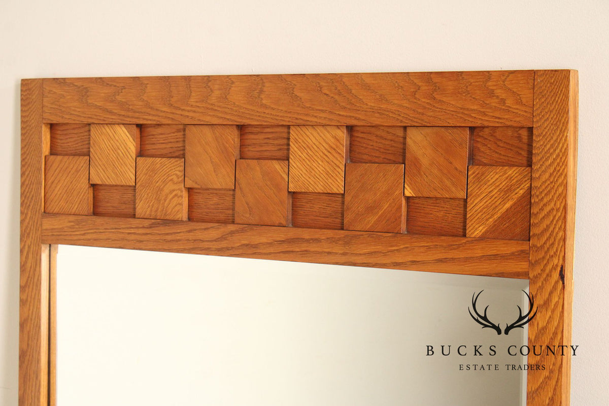 Lane Brutalist Oak Wall Mirror