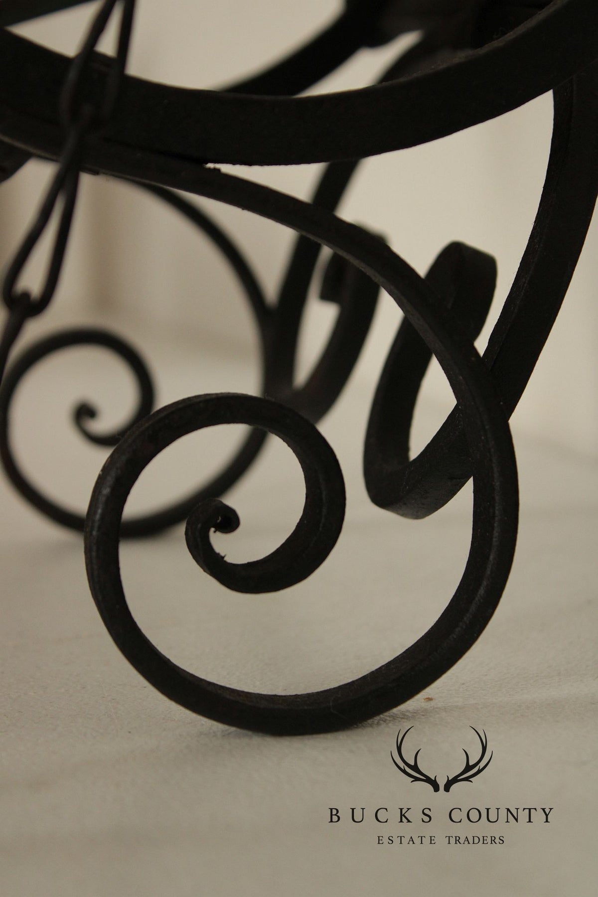 Antique Wrought Iron and Brass Wall-Mounted Bell