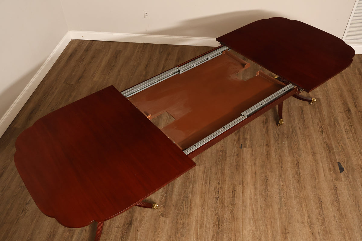 Kindel 'Winterthur' Double Pedestal Mahogany Dining Table