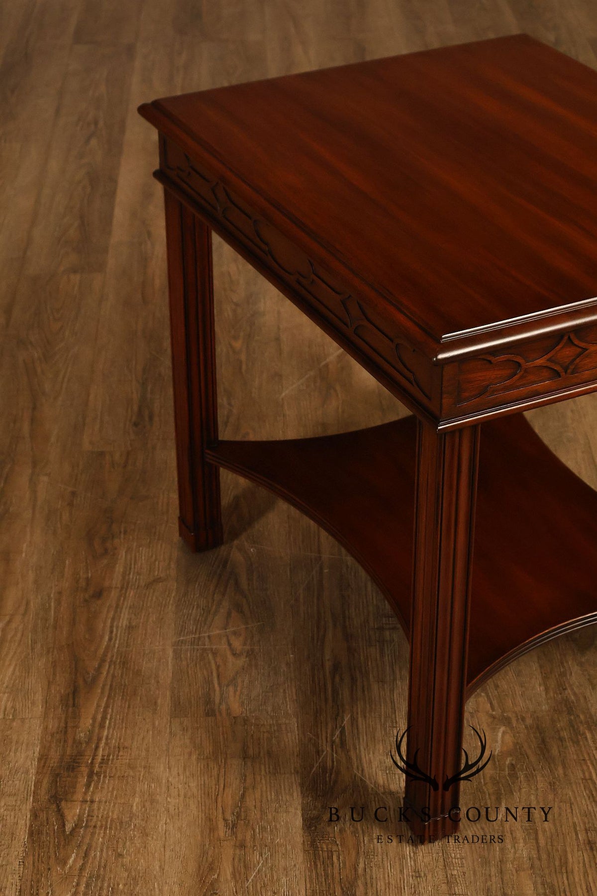 Henkel Harris Georgian Style Pair of Mahogany Side Tables