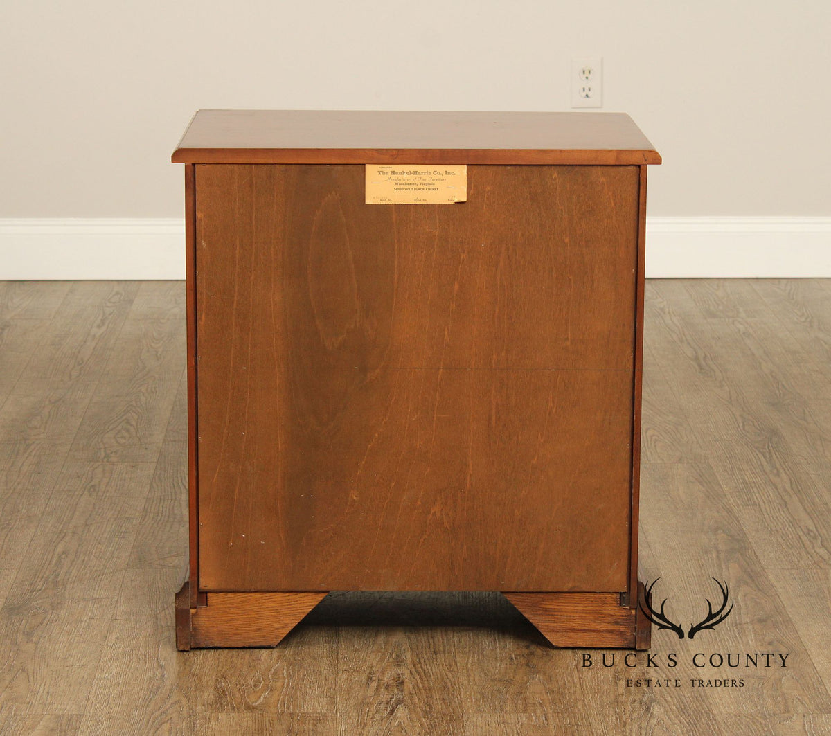 Henkel Harris Chippendale Style Pair of Cherry Nightstands