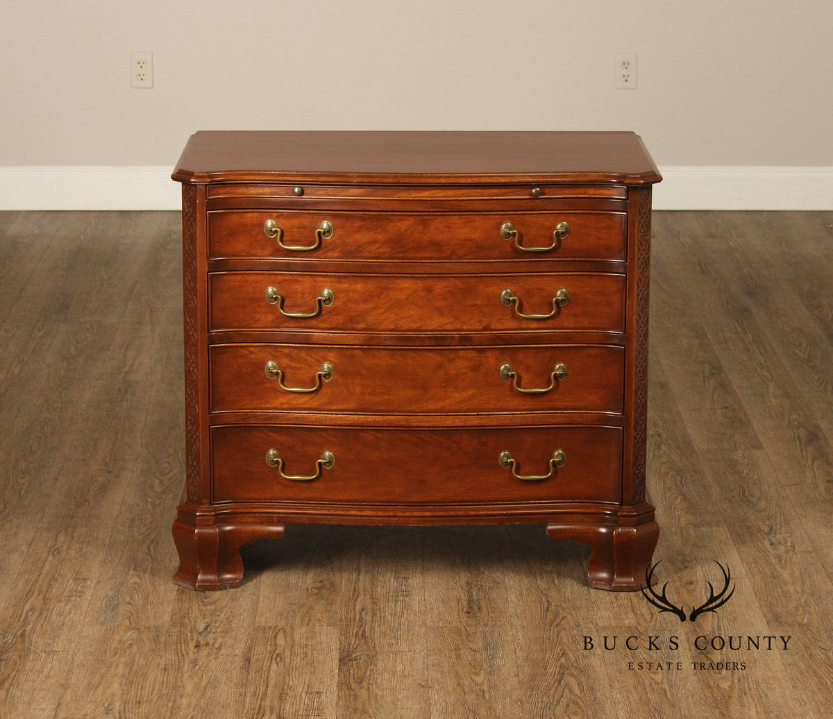George III Style Mahogany Serpentine Front Chest Of Drawers