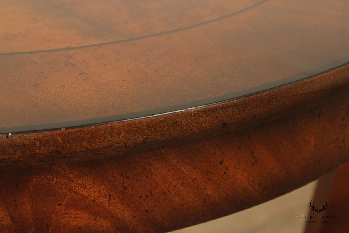 Baker Furniture Empire Style Round Top Mahogany Center Table