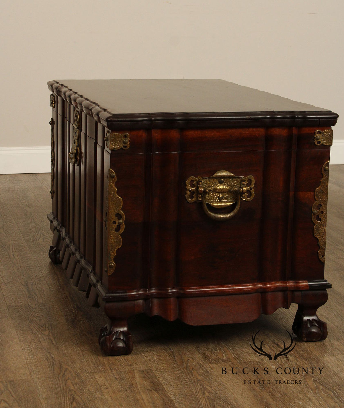 Colonial Style Hardwood And Cedar Trousseau Chest