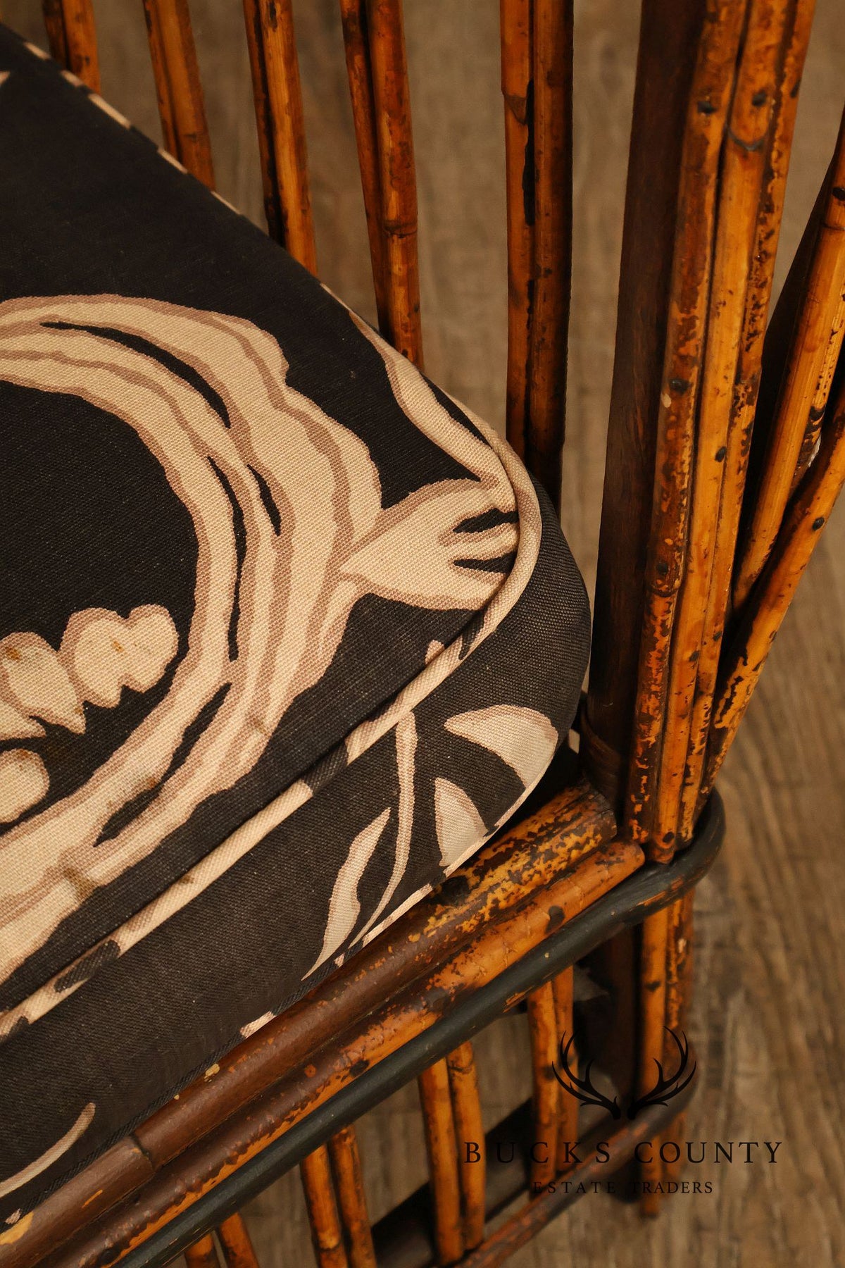 Antique Split Reed Rattan Sofa